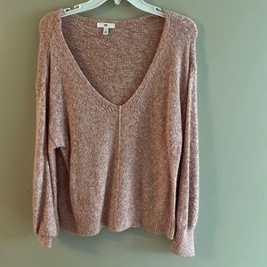 BP off the shoulder light pink sweater